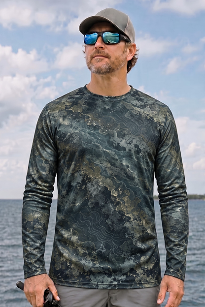 Performance Fishing Long Sleeve - Dark Rock Musky Apex - ULS588K image 3