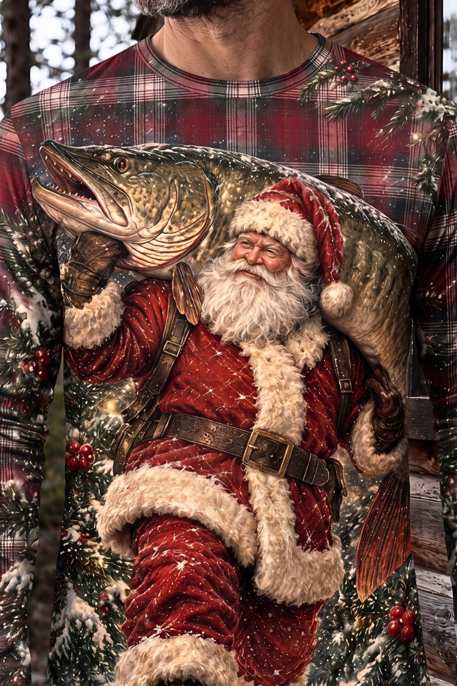 Performance Fishing Long Sleeve - Christmas Santa Musky Plaid - ULS590K image 4