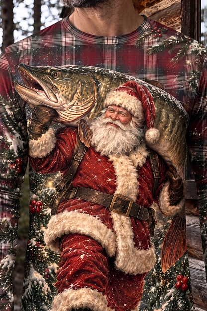 Performance Fishing Long Sleeve - Christmas Santa Musky Plaid - ULS590K image 4