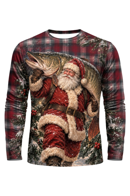 Performance Fishing Long Sleeve - Christmas Santa Musky Plaid - ULS590K image 5