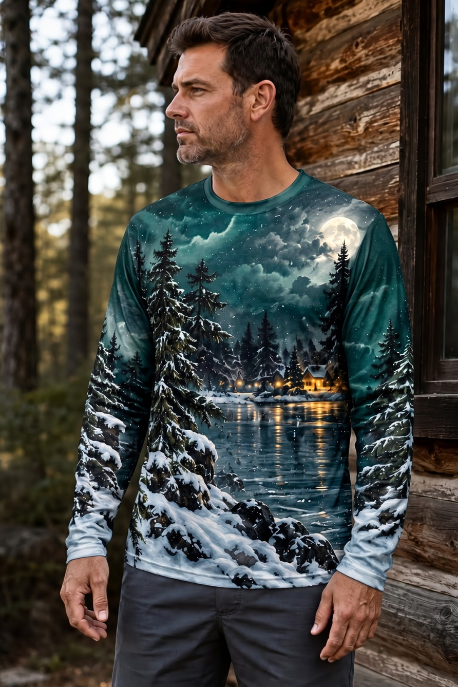 Performance Fishing Long Sleeve - Moonlight Santa Musky Winter - ULS591K image 3