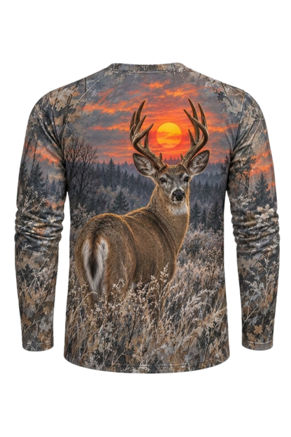 Performance Hunting Long Sleeve - Sunset Timber Whitetail Deer - ULS594K image 5
