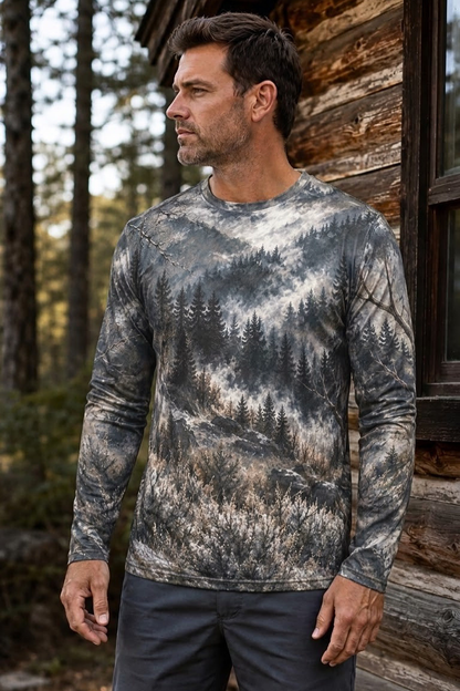 Performance Hunting Long Sleeve - Misty Mountain Elk Pair - ULS595K image 3