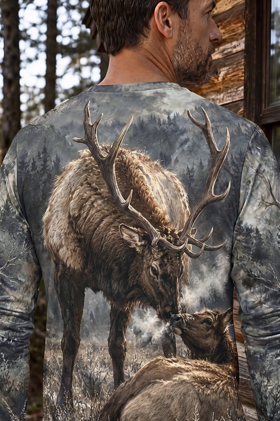 Performance Hunting Long Sleeve - Misty Mountain Elk Pair - ULS595K image 4