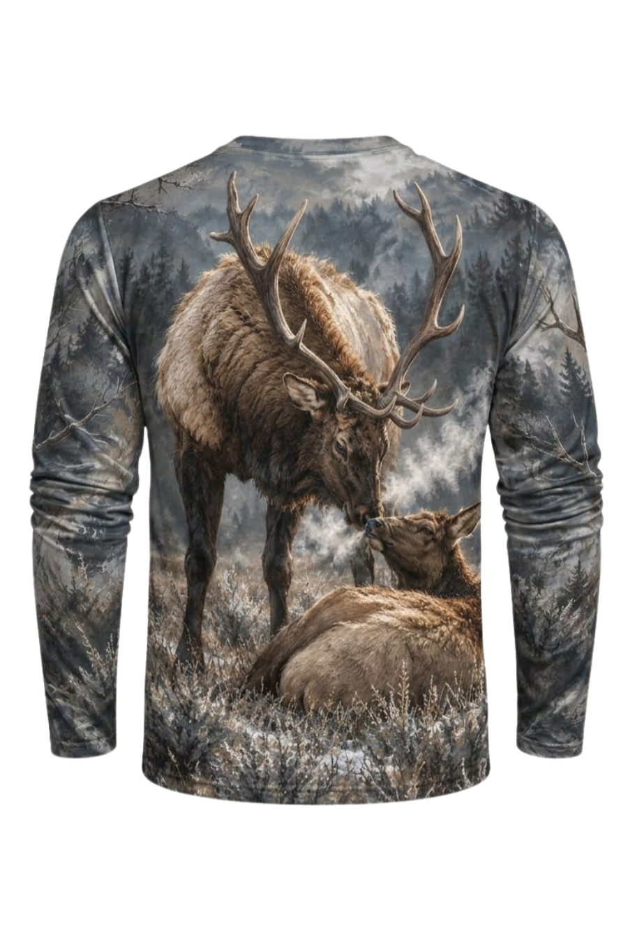 Performance Hunting Long Sleeve - Misty Mountain Elk Pair - ULS595K image 5