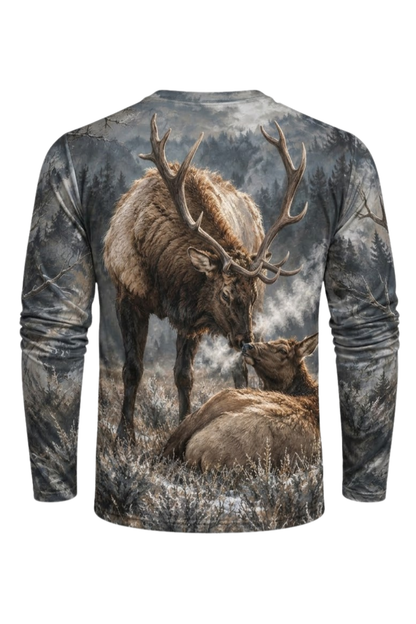 Performance Hunting Long Sleeve - Misty Mountain Elk Pair - ULS595K image 5