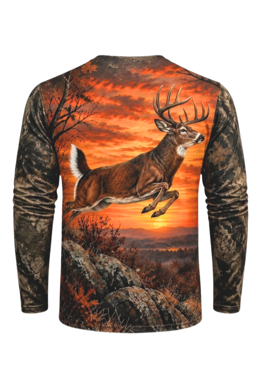 Performance Hunting Long Sleeve - Sunset Ridge Leaping Whitetail - ULS596K image 5