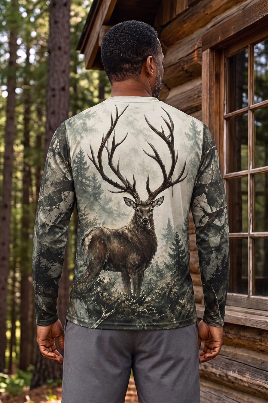 Performance Hunting Long Sleeve - Misty Pine Red Deer - ULS597K image 2
