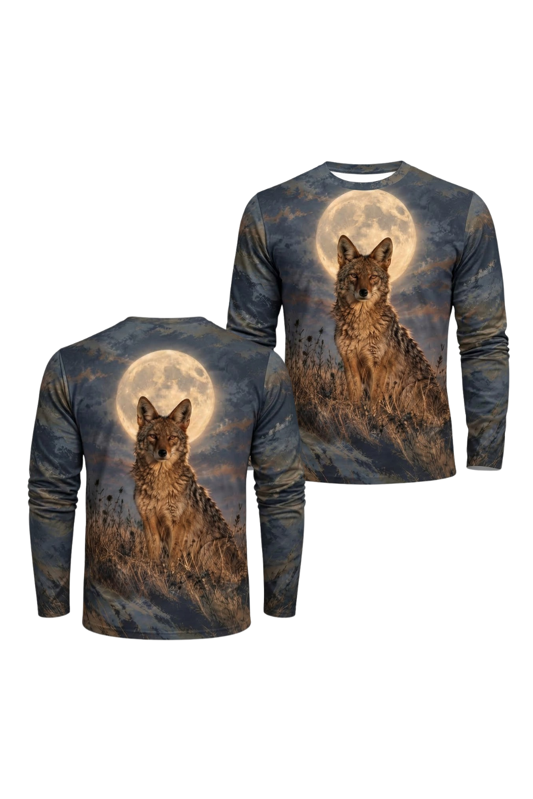 Performance Hunting Long Sleeve - Full Moon Howling Coyote - ULS598K image 1