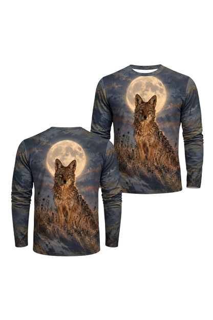 Performance Hunting Long Sleeve - Full Moon Howling Coyote - ULS598K image 1