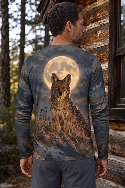 Performance Hunting Long Sleeve - Full Moon Howling Coyote - ULS598K image 3