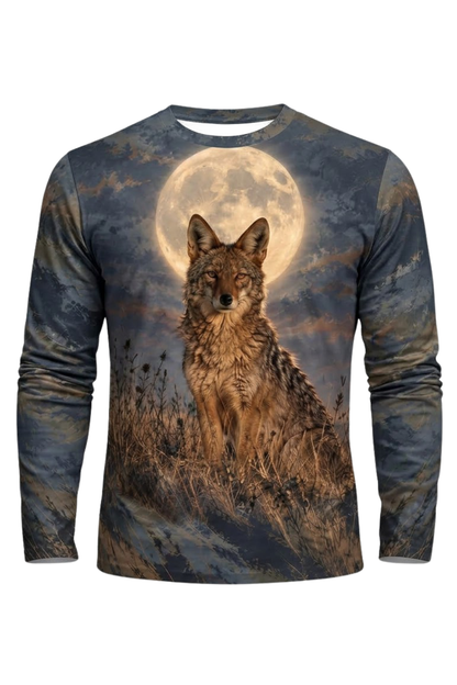 Performance Hunting Long Sleeve - Full Moon Howling Coyote - ULS598K image 5