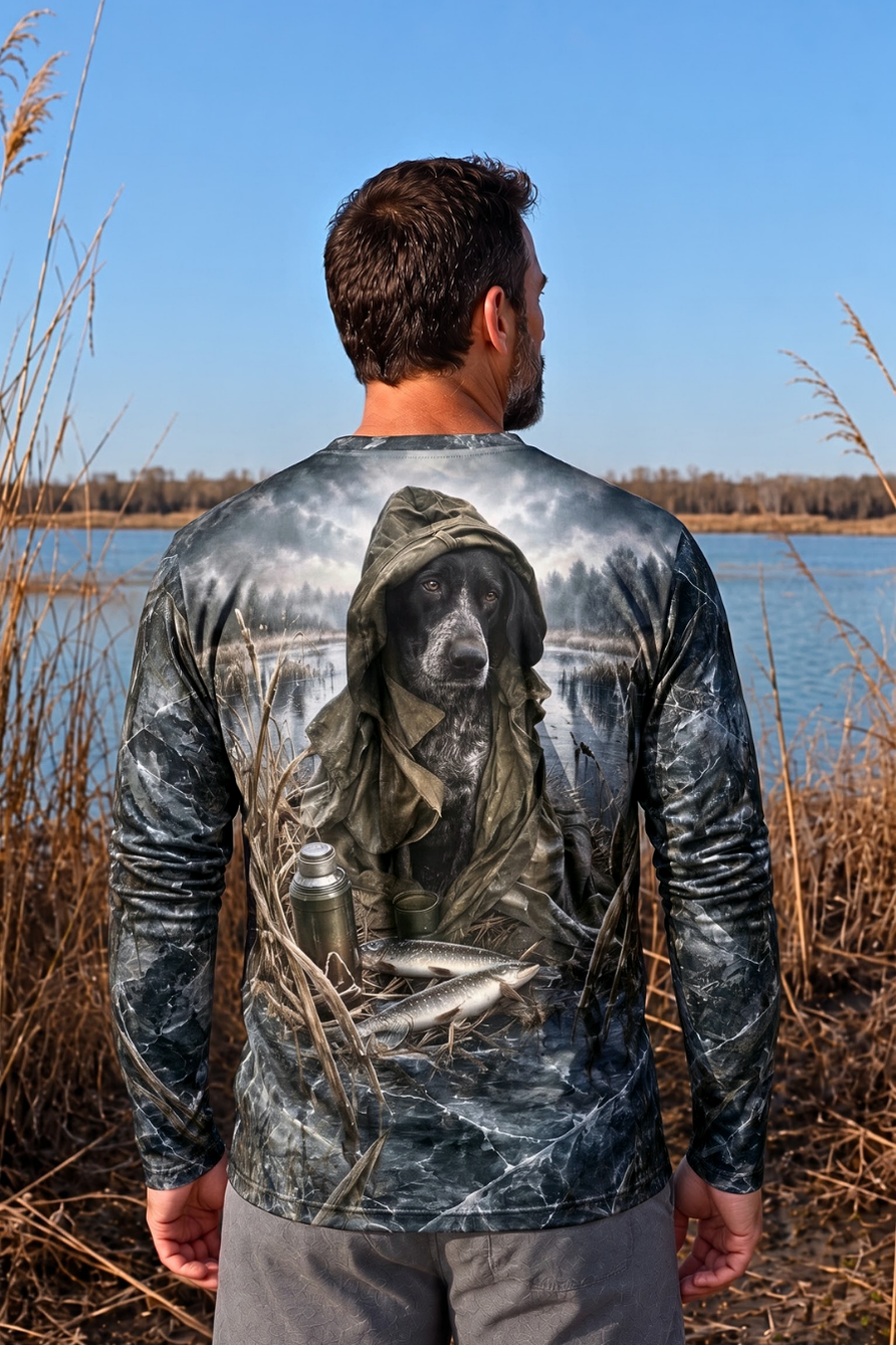 Performance Hunting Long Sleeve - Frozen Marsh GSP Pointer - ULS599K image 2