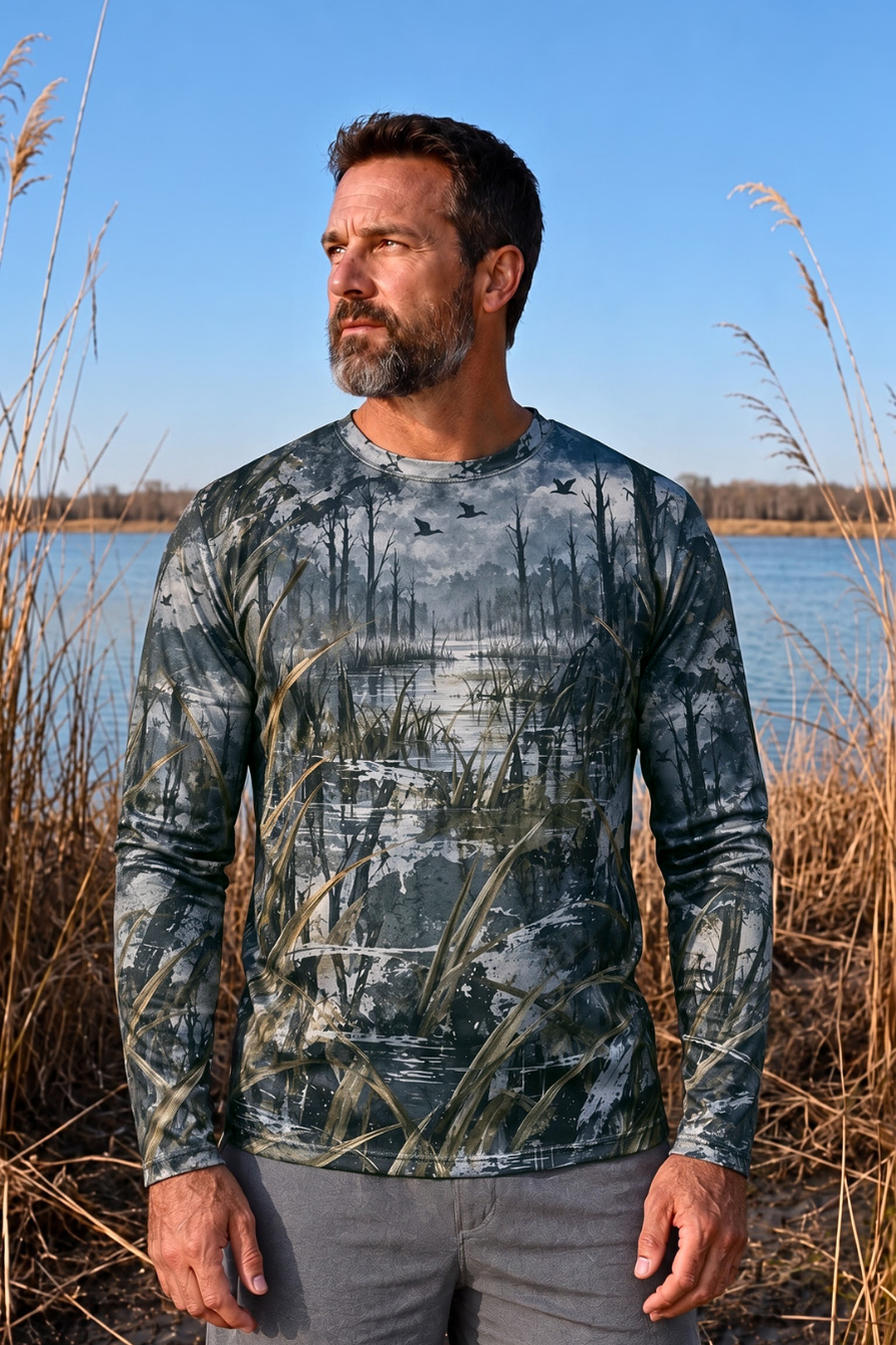Performance Hunting Long Sleeve - Waterfowl Black Lab Retrieve - ULS600K image 3
