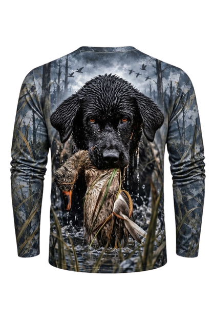 Performance Hunting Long Sleeve - Waterfowl Black Lab Retrieve - ULS600K image 5