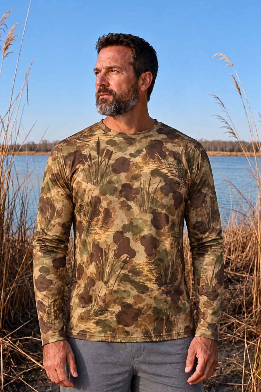 Performance Hunting Long Sleeve - Sunrise Marsh Mallard Pair - ULS602K image 3