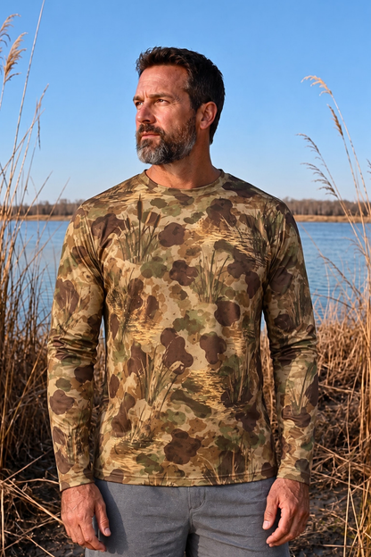 Performance Hunting Long Sleeve - Sunrise Marsh Mallard Pair - ULS602K image 3