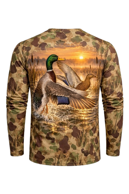 Performance Hunting Long Sleeve - Sunrise Marsh Mallard Pair - ULS602K image 5