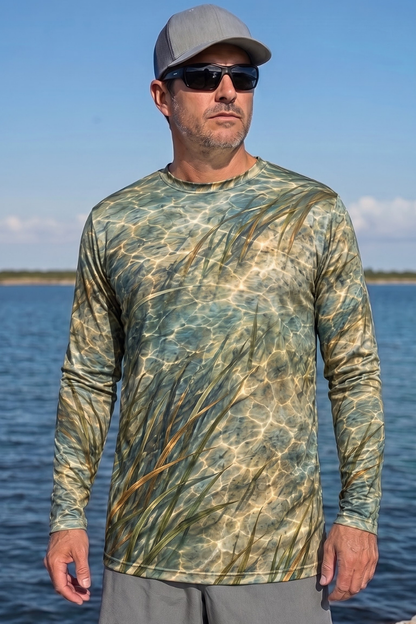 Performance Fishing Long Sleeve - Shallow Grass Redfish Breach - ULS603K image 3