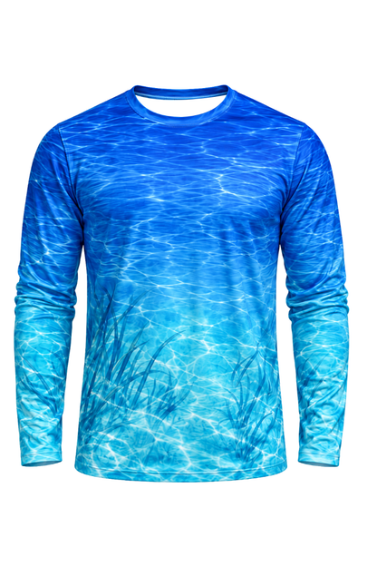 Performance Fishing Long Sleeve - Ocean Blue Redfish Tail Tailing - ULS604K image 6