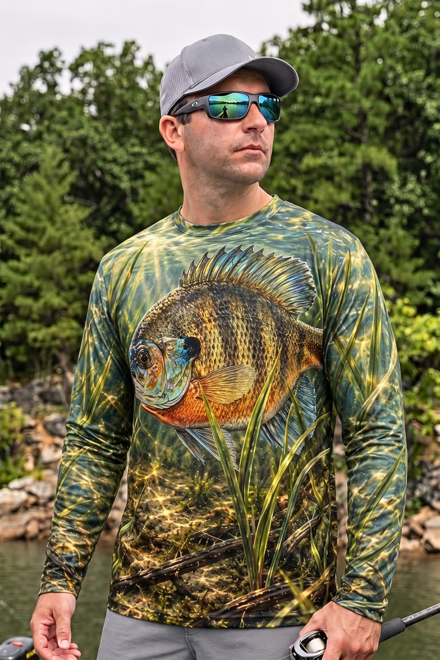 Performance Fishing Long Sleeve - Sunlit Shallows Bluegill - ULS607K image 2