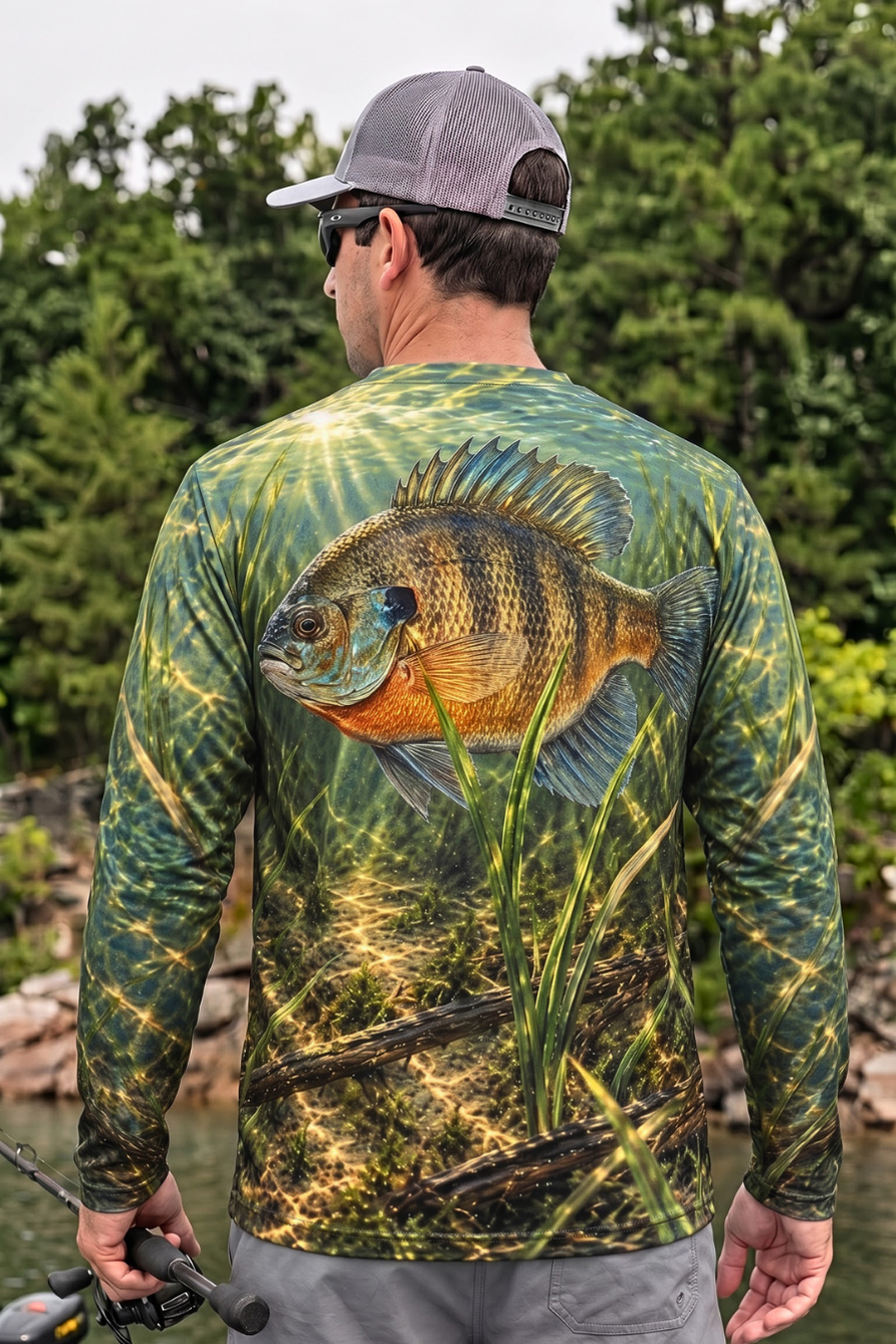 Performance Fishing Long Sleeve - Sunlit Shallows Bluegill - ULS607K image 3