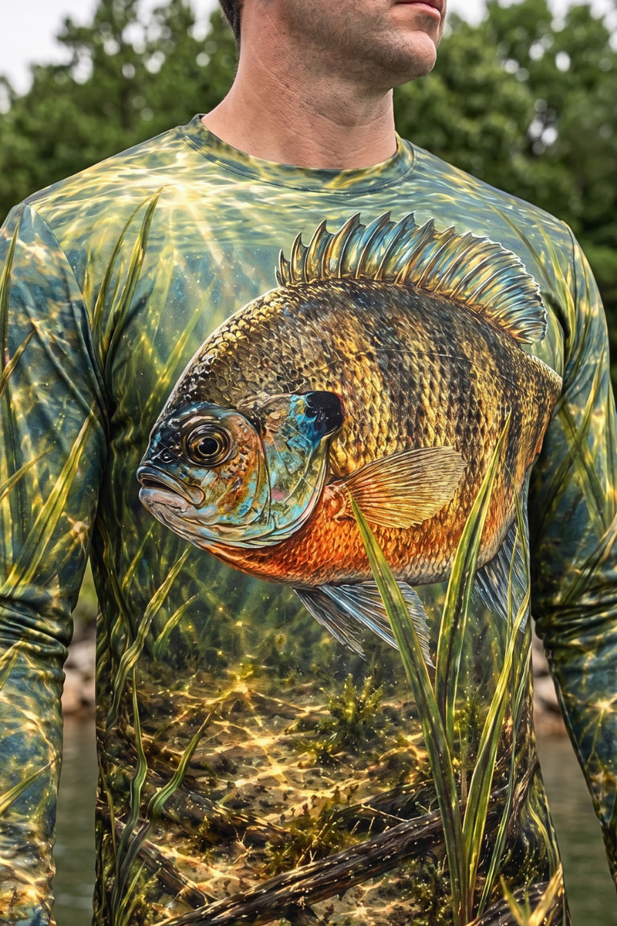 Performance Fishing Long Sleeve - Sunlit Shallows Bluegill - ULS607K image 4