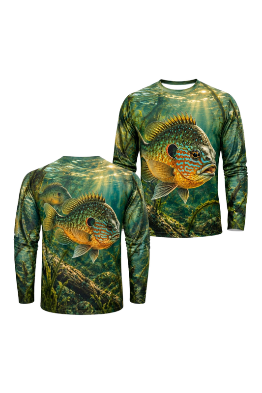 Performance Fishing Long Sleeve - Sunlit Pumpkinseed - ULS608K image 1