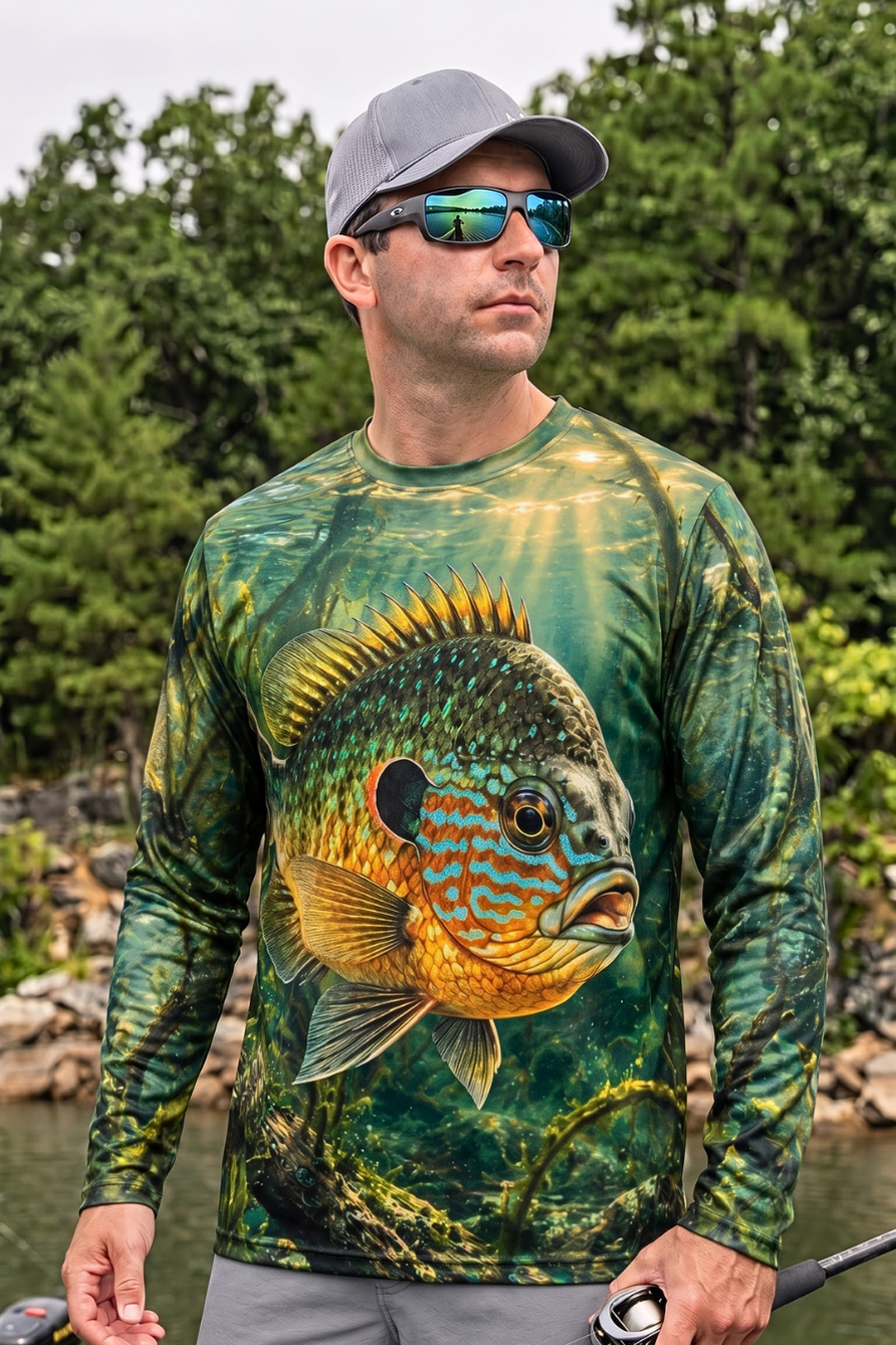 Performance Fishing Long Sleeve - Sunlit Pumpkinseed - ULS608K image 2