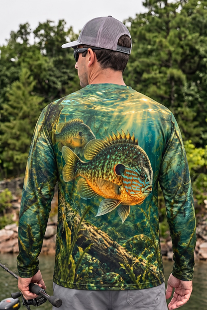 Performance Fishing Long Sleeve - Sunlit Pumpkinseed - ULS608K image 3