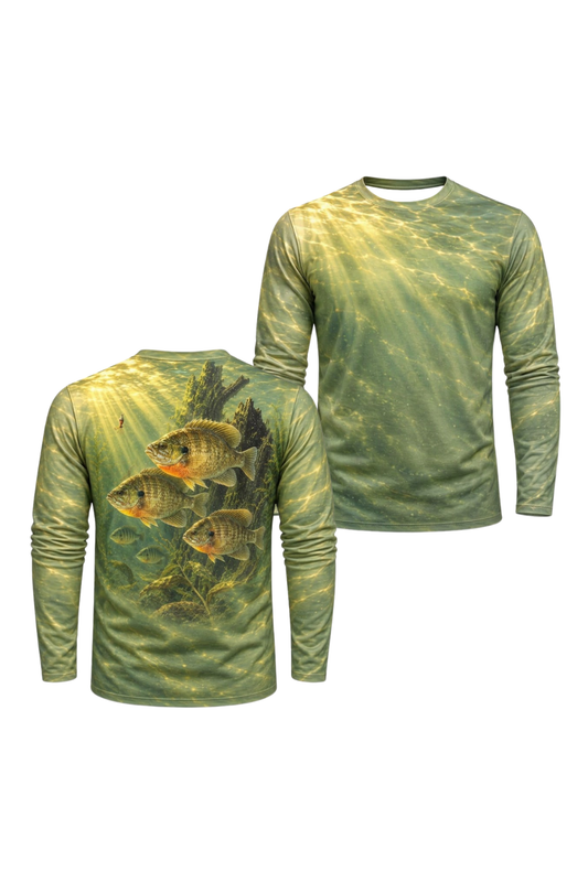 Performance Fishing Long Sleeve - Golden Ray Bluegill School - ULS609K image 1