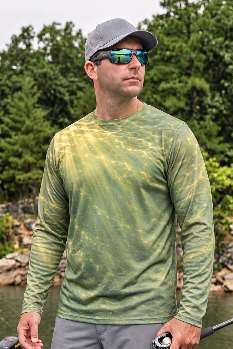 Performance Fishing Long Sleeve - Golden Ray Bluegill School - ULS609K image 3