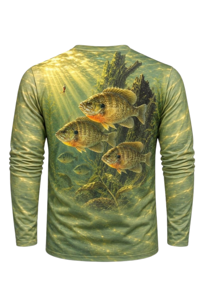 Performance Fishing Long Sleeve - Golden Ray Bluegill School - ULS609K image 5