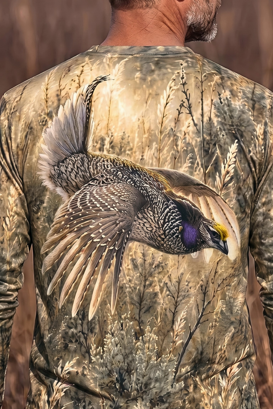 Performance Hunting Long Sleeve - Brushland Grouse Takeoff - ULS610K image 4