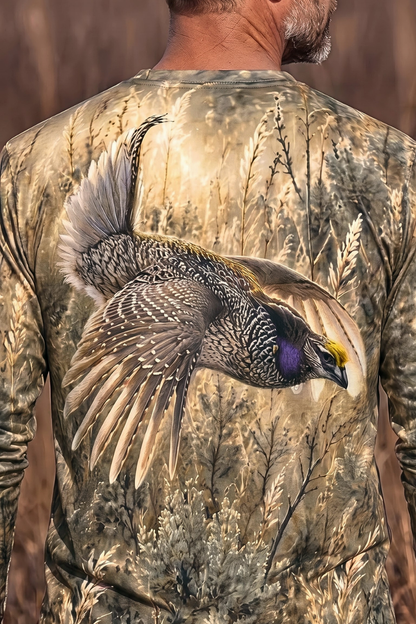 Performance Hunting Long Sleeve - Brushland Grouse Takeoff - ULS610K image 4