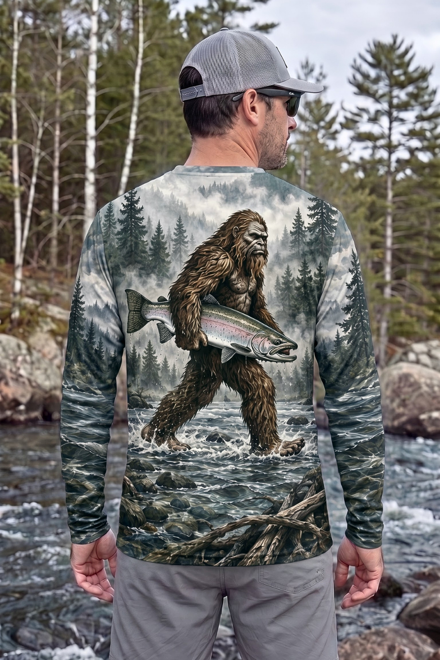 Performance Fishing Long Sleeve - Mist River Bigfoot Steelhead - ULS614K image 2