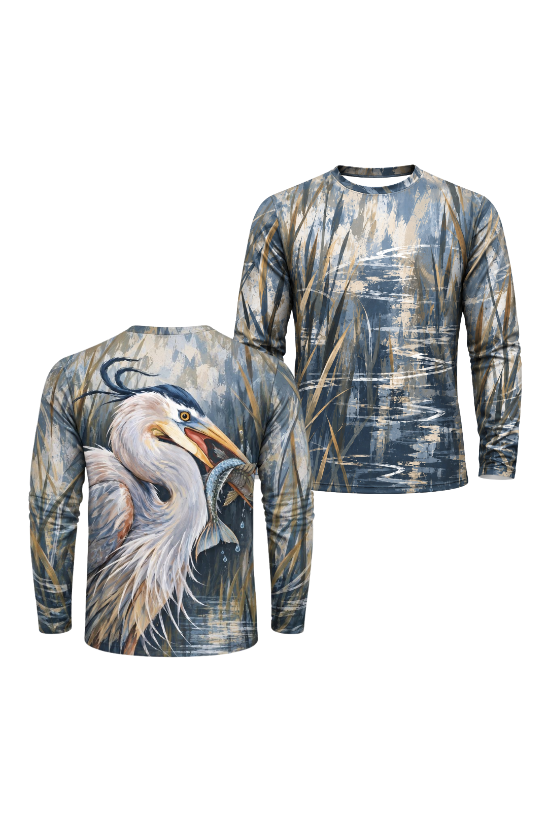 Performance Outdoor Long Sleeve - Blue Heron Marsh Strike - ULS615K image 1