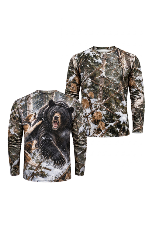 Performance Hunting Long Sleeve - Winter Black Bear Showdown - ULS617K image 1