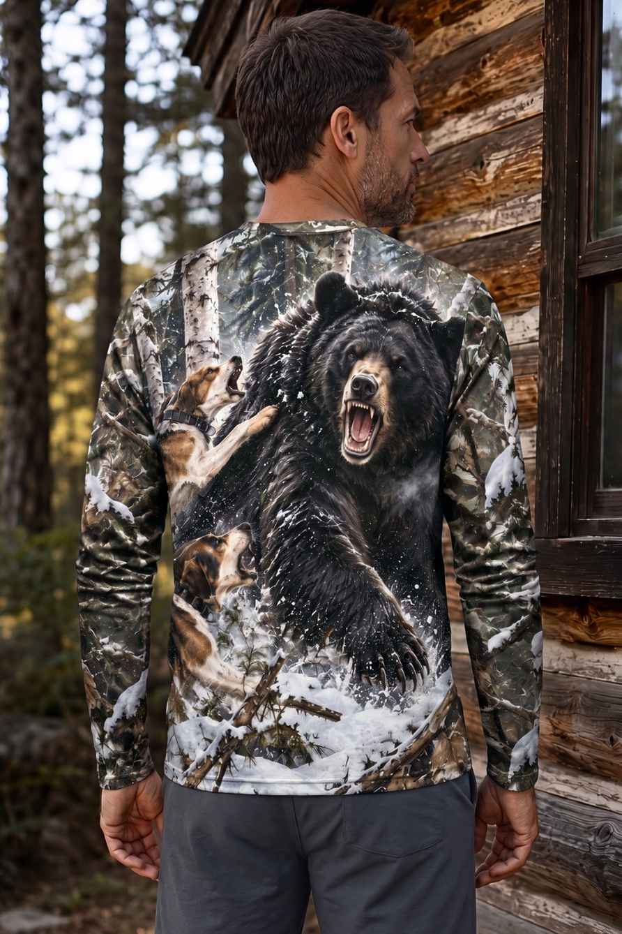 Performance Hunting Long Sleeve - Winter Black Bear Showdown - ULS617K image 2
