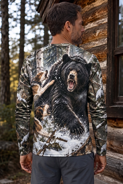 Performance Hunting Long Sleeve - Winter Black Bear Showdown - ULS617K image 2