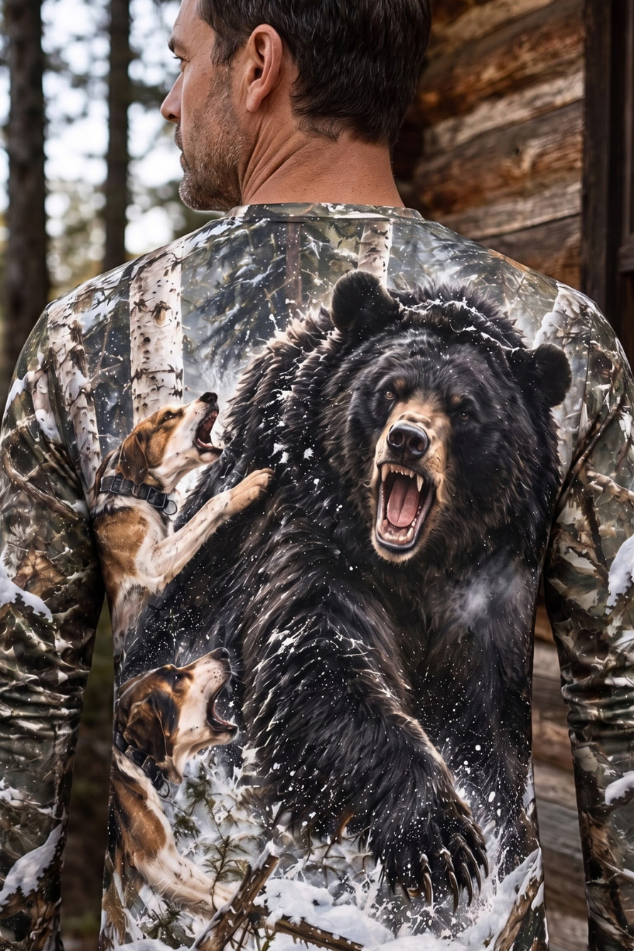 Performance Hunting Long Sleeve - Winter Black Bear Showdown - ULS617K image 4