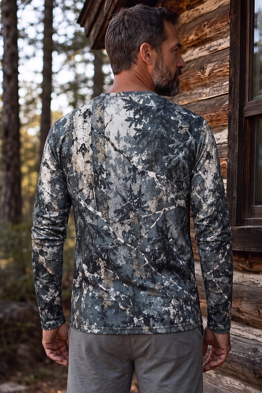 Performance Hunting Long Sleeve - Snowy Timber Black Bear - ULS618K image 3