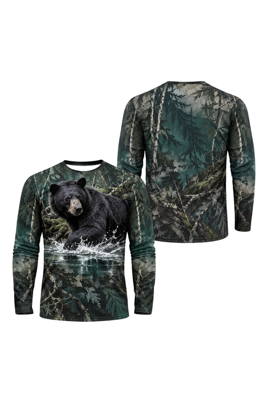 Performance Hunting Long Sleeve - River Prowler Black Bear - ULS621K image 1