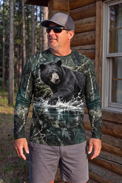 Performance Hunting Long Sleeve - River Prowler Black Bear - ULS621K image 2