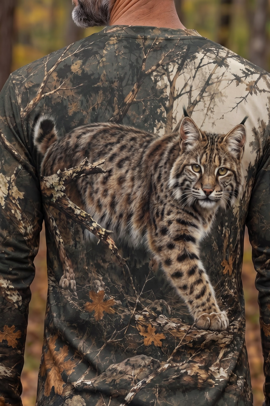 Performance Hunting Long Sleeve - Autumn Forest Bobcat Stalker - ULS626K image 4