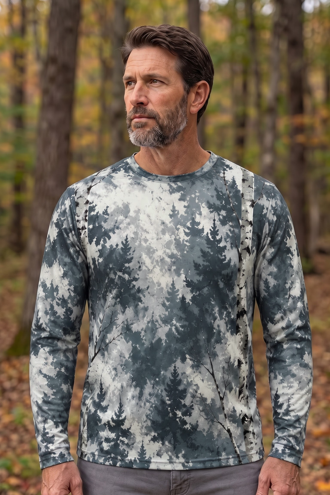Performance Hunting Long Sleeve - Winter Birch Bobcat Pursuit - ULS627K image 3
