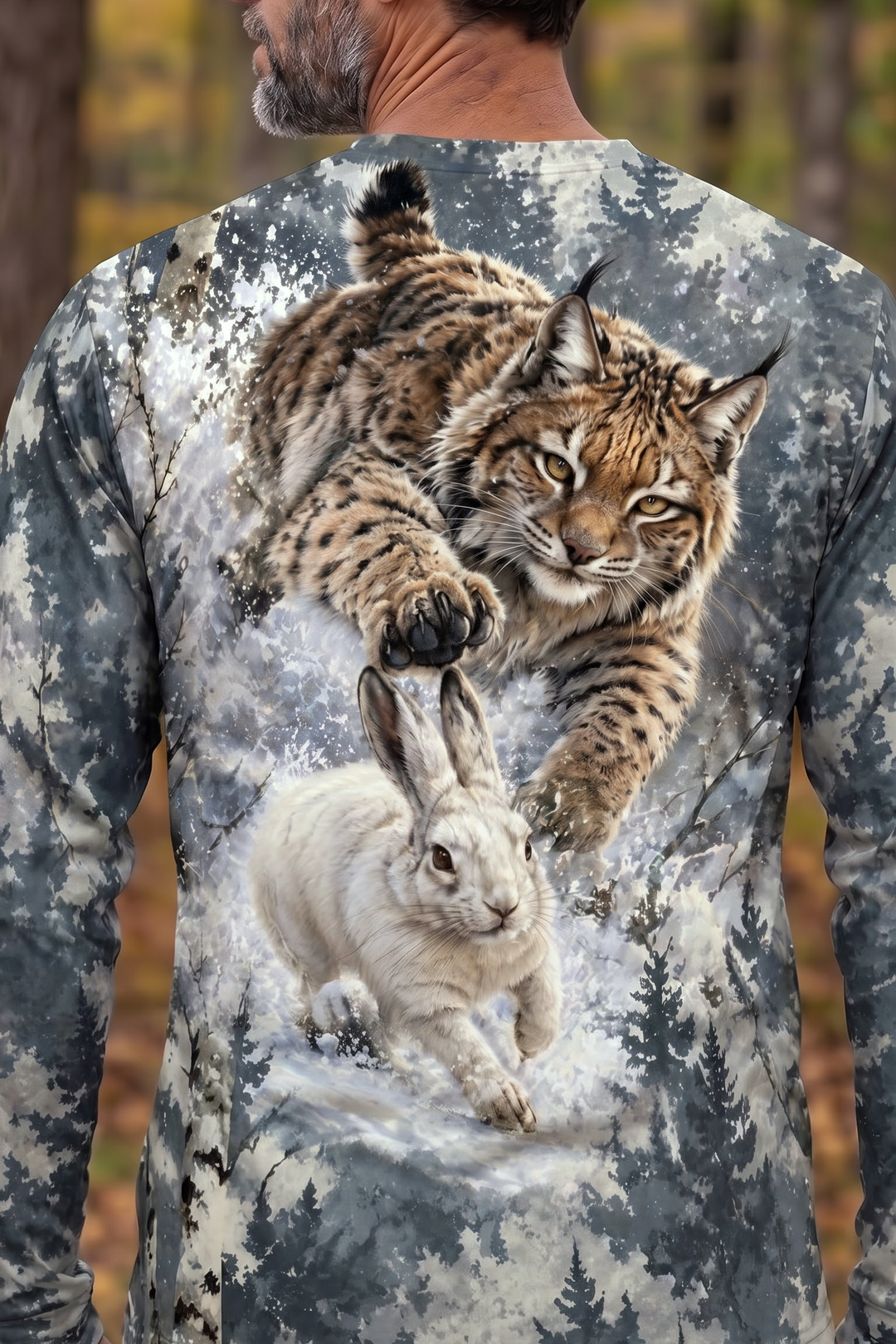 Performance Hunting Long Sleeve - Winter Birch Bobcat Pursuit - ULS627K image 4