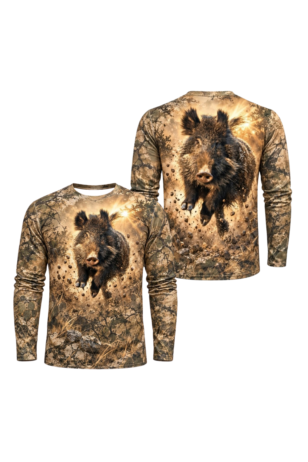 Performance Hunting Long Sleeve - Sunburst Wild Hog Charge - ULS629K image 1