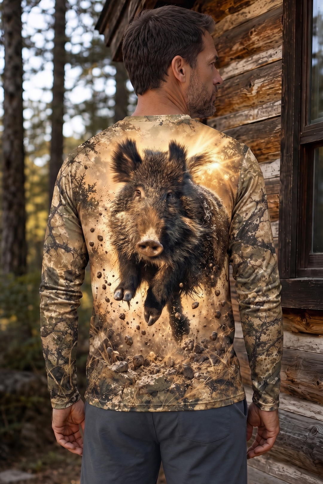 Performance Hunting Long Sleeve - Sunburst Wild Hog Charge - ULS629K image 3