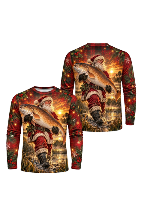 Performance Fishing Long Sleeve - Santa Golden Red Drum Sunset - ULS631K
